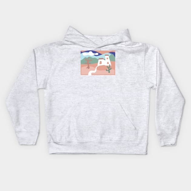 Desert Pueblo Kids Hoodie by PaulStouffer